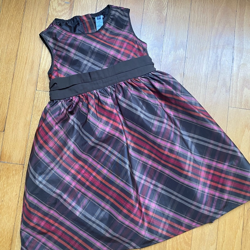 GAP Girls Tartan Plaid Special Occasion Sleeveless Dress Size 2T